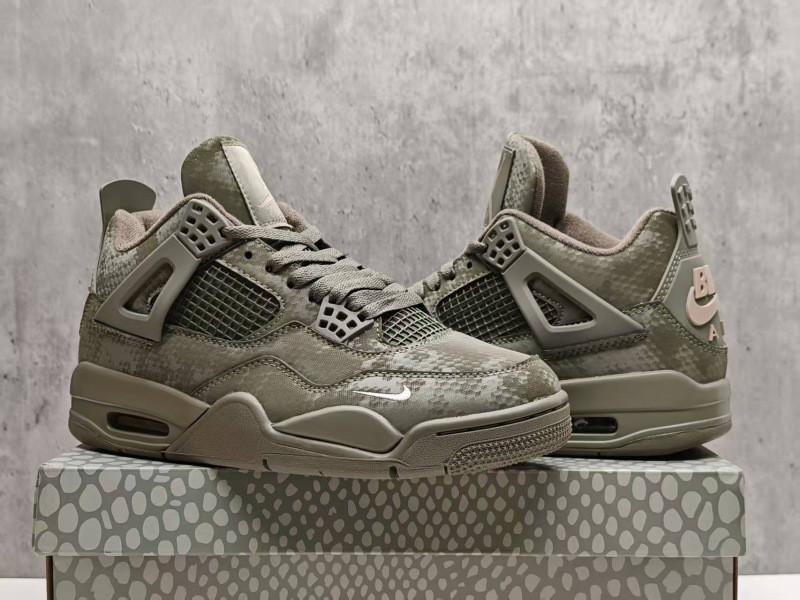 Nigel Sylvester x AJ 4 Army Green Mamba Shoes Sneakers – nk0004631