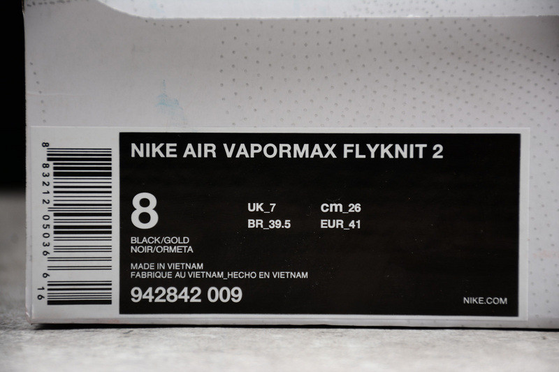 AIR VAPORMAX FLYKNIT 2.0 BLACK/GOLD 42842-009