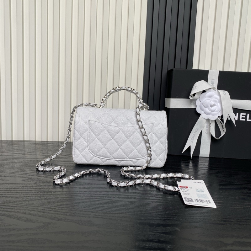 Ch**el - mini rectangular top handle classic flap bag