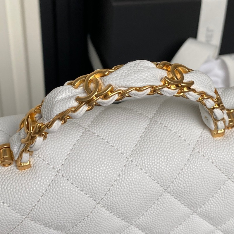 Ch**el - mini rectangular top handle classic flap bag