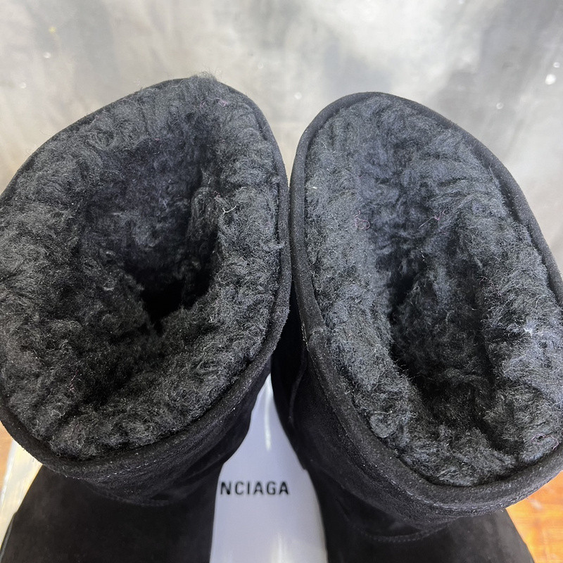 Balenciaga Alaska Faux-Fur Low Boots