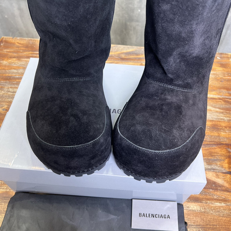 Balenciaga Alaska Faux-Fur Low Boots