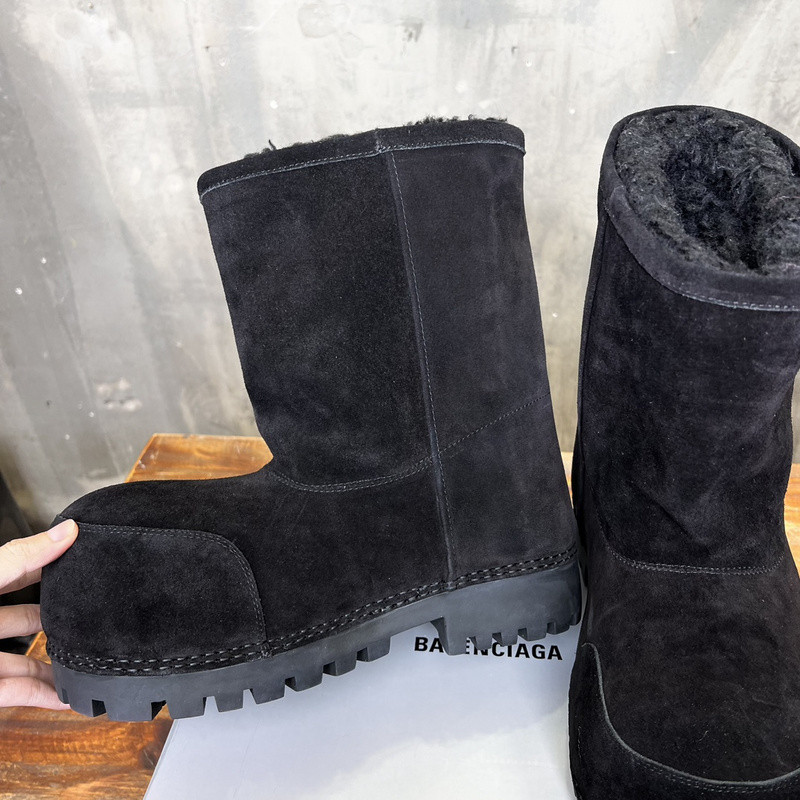 Balenciaga Alaska Faux-Fur Low Boots