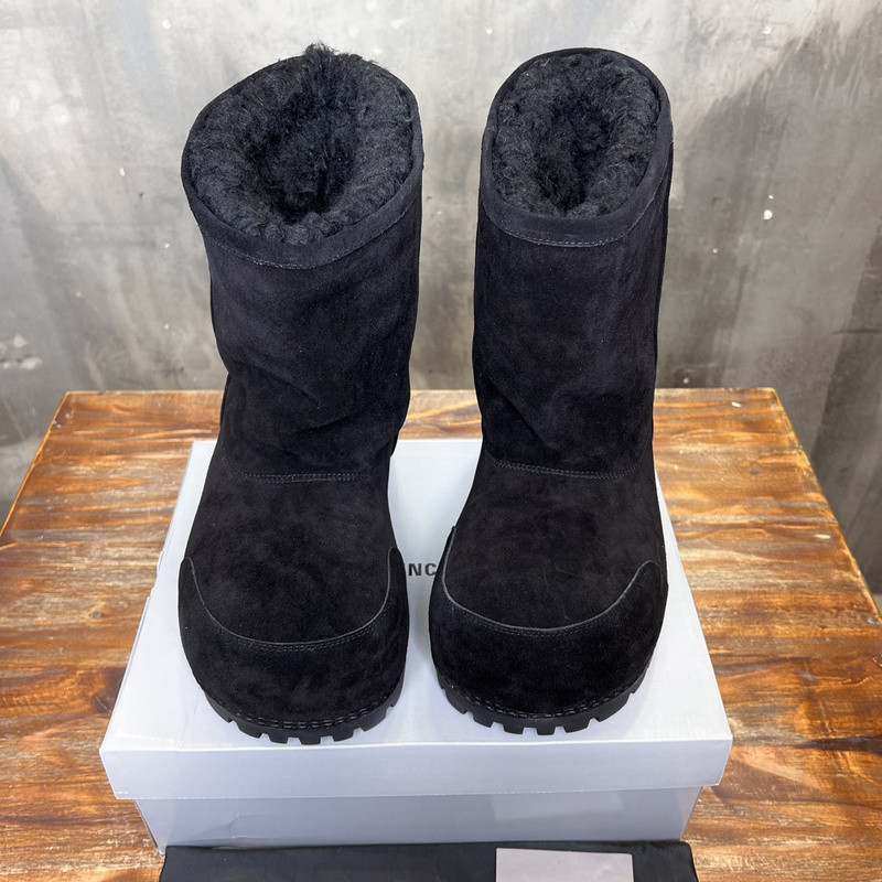 Balenciaga Alaska Faux-Fur Low Boots