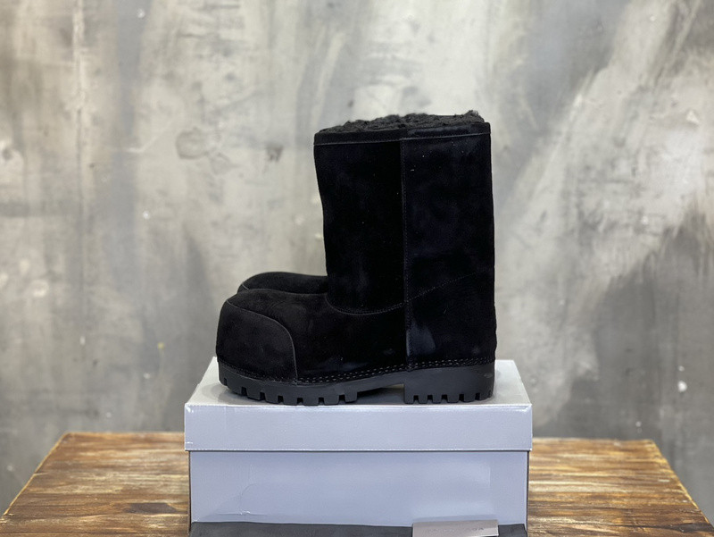 Balenciaga Alaska Faux-Fur Low Boots