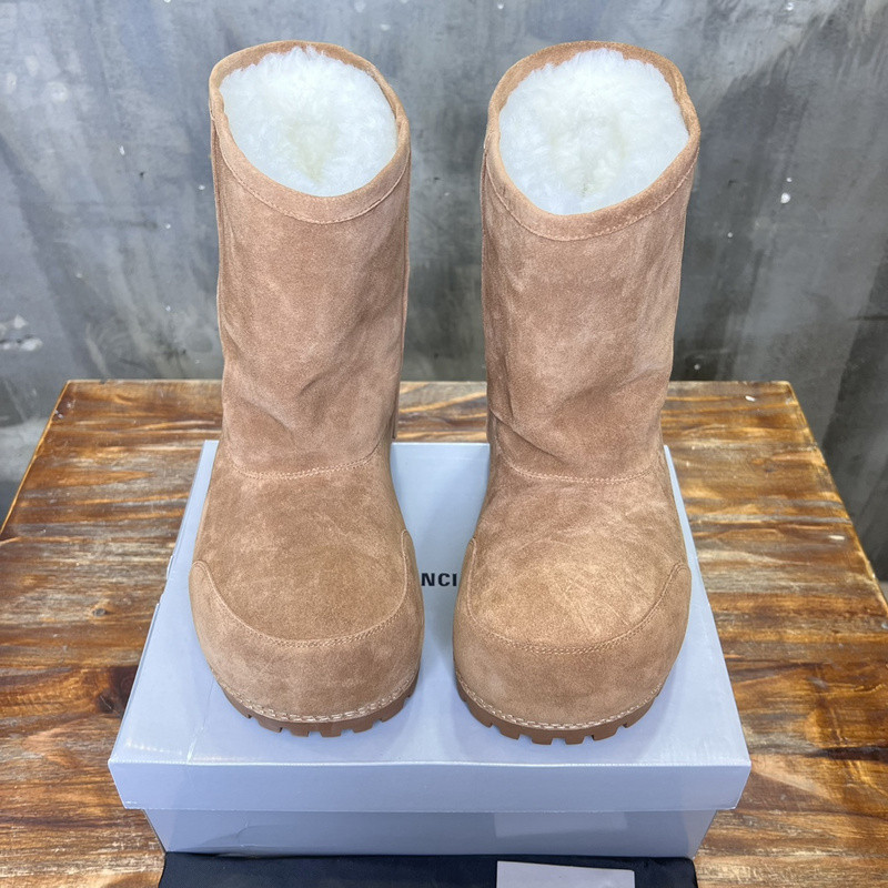 Balenciaga Alaska Faux Shearling Low Boots