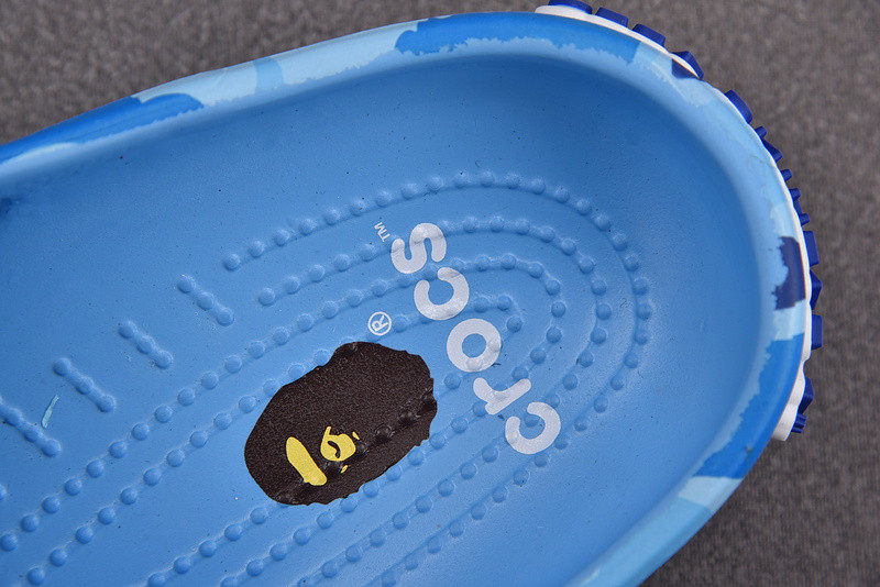 Cr*0*s classic clog a bathing ape abc camo blue