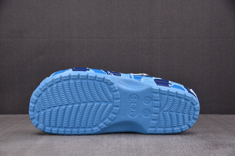 Cr*0*s classic clog a bathing ape abc camo blue