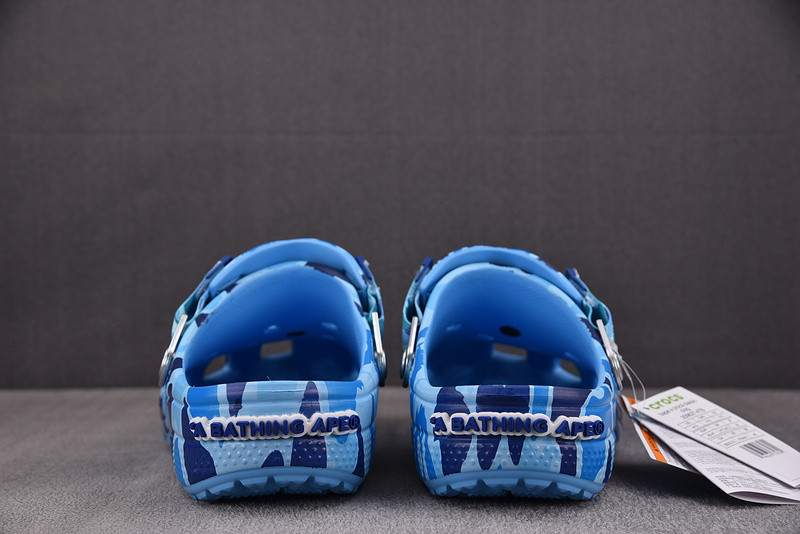 Cr*0*s classic clog a bathing ape abc camo blue