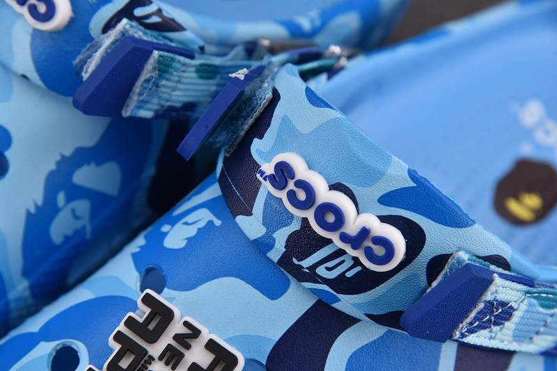 Cr*0*s classic clog a bathing ape abc camo blue