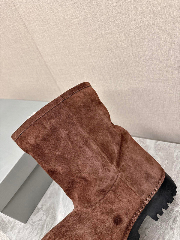 Balenciaga Alaska Faux-Fur Low Boots