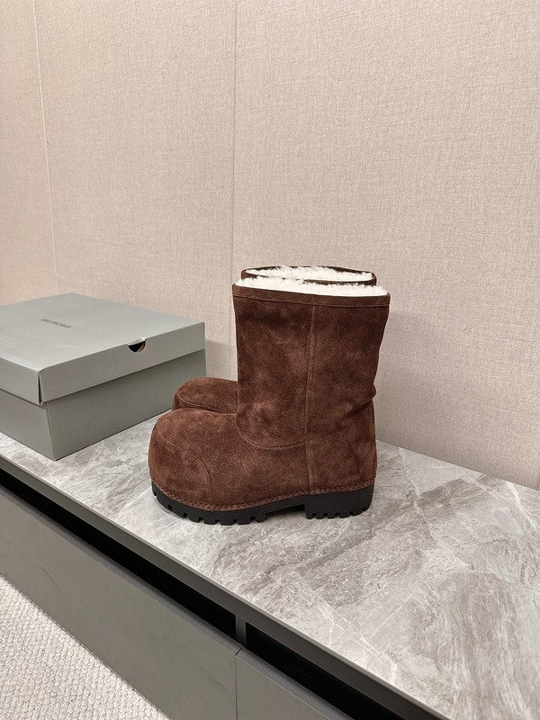 Balenciaga Alaska Faux-Fur Low Boots
