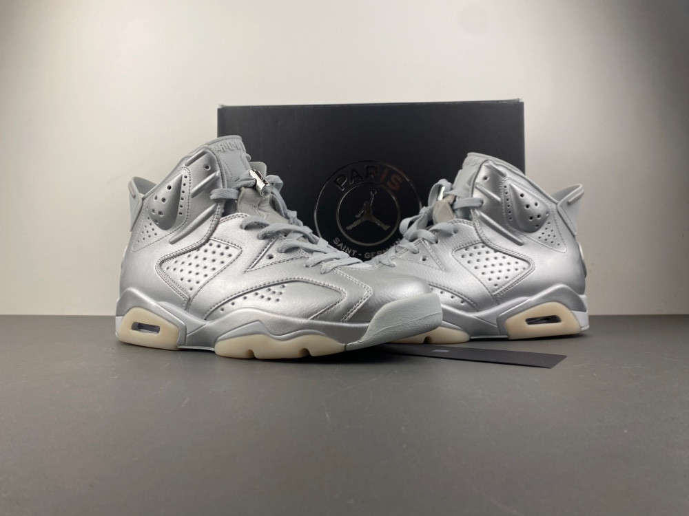 PSG x Air Jordan 6 "Metallic Silver" IQ5135-001
