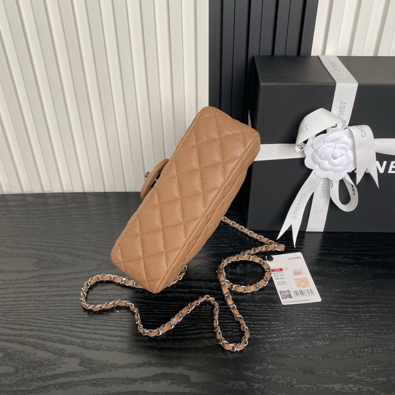 Ch**el - mini rectangular top handle classic flap bag