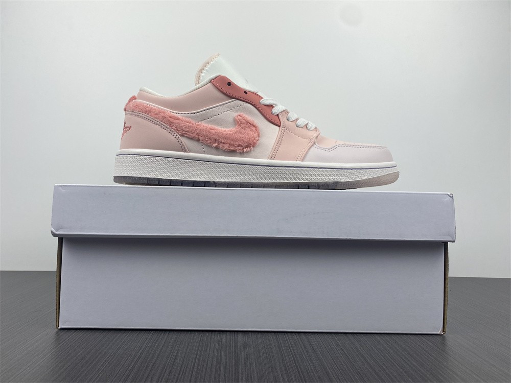 Air Jordan 1 Low White Pink Grey Shoes DM5443-666