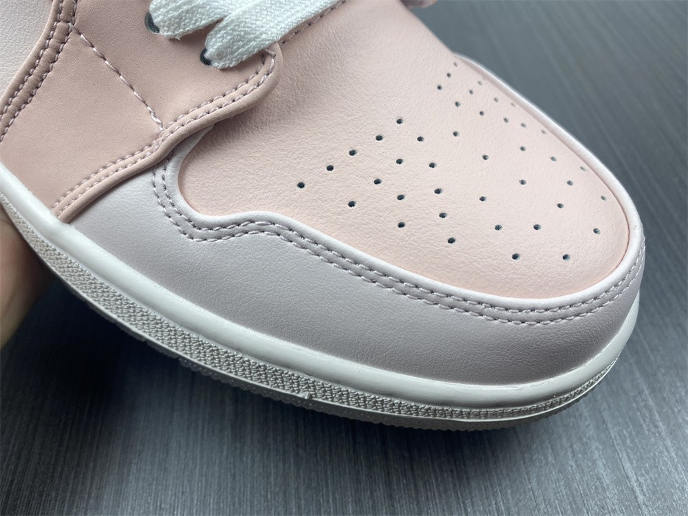 Air Jordan 1 Low White Pink Grey Shoes DM5443-666