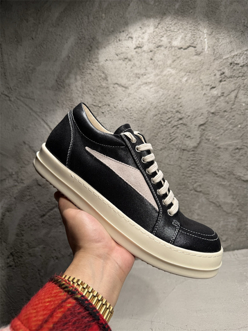 R*ck O*ens Leather Sneakers